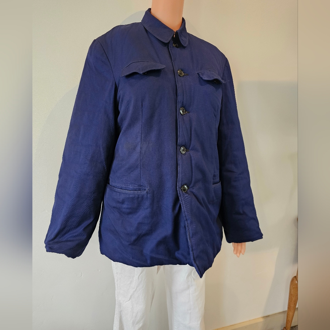 Vintage Unisex Chinese Civilian Padded Worker Factory Utility Jacket Size Medium